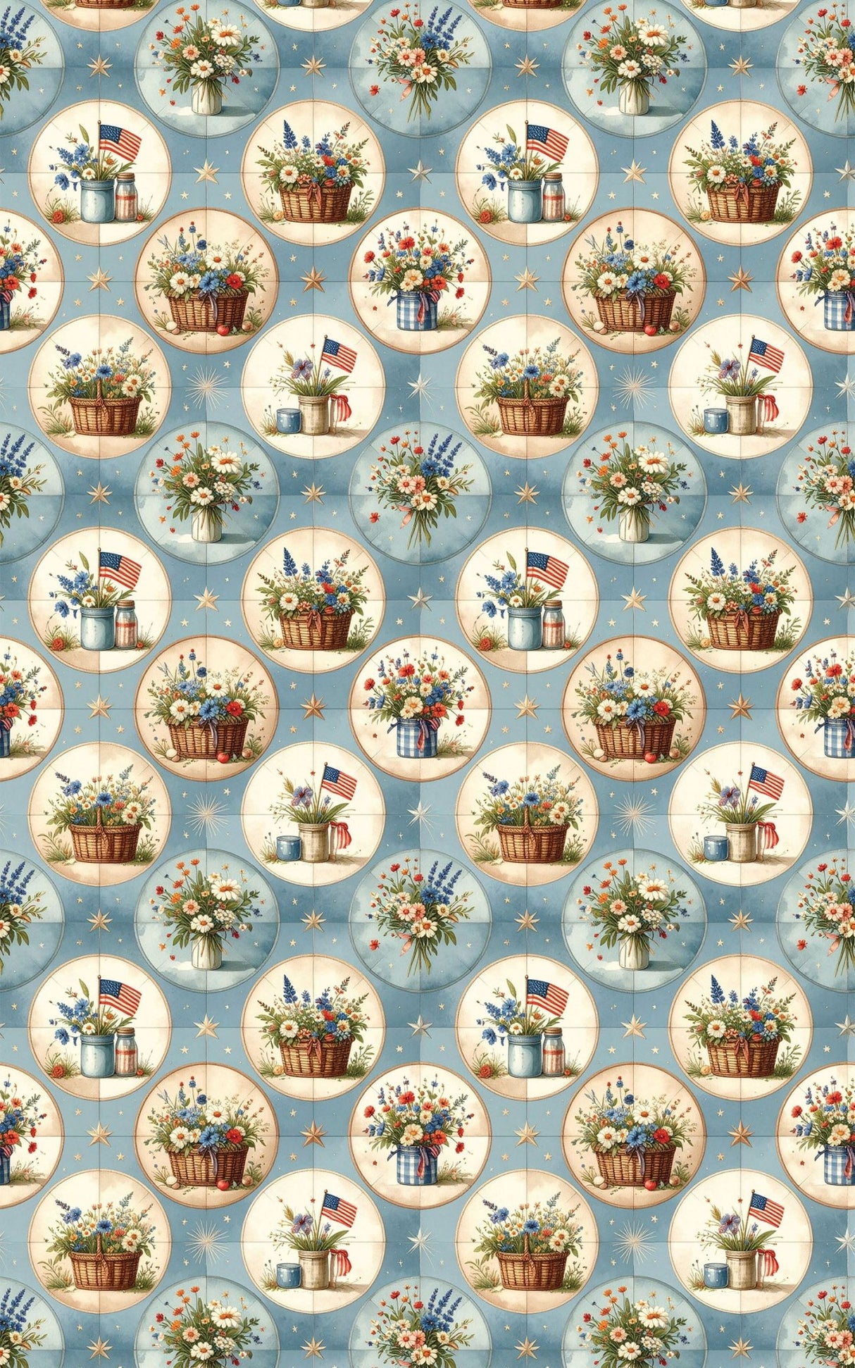 Summer Heritage Medallions Wrapping Paper - London Penny Gift Wrap
