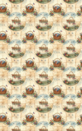 Star-Spangled Picnic Medallions Wrapping Paper - London Penny Gift Wrap