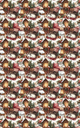Cozy Cabin Christmas (Alaskan Husky) Wrapping Paper - London Penny Gift Wrap