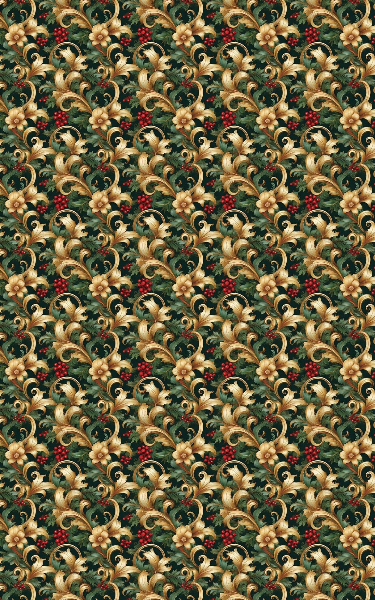 Baroque Evergreen - London Penny Gift Wrap