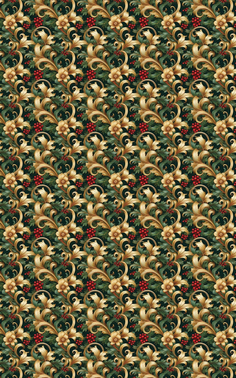 Baroque Evergreen - London Penny Gift Wrap