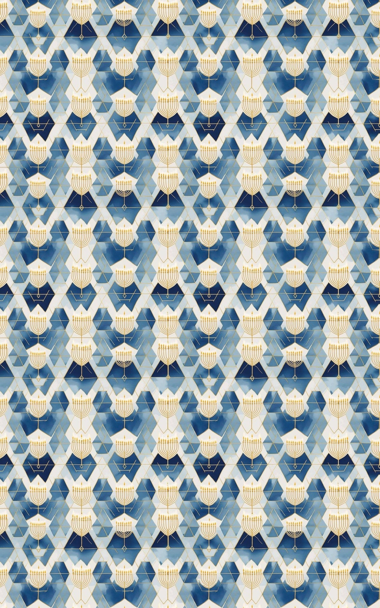 Menorah Dreams and Gilded Beams - London Penny Gift Wrap