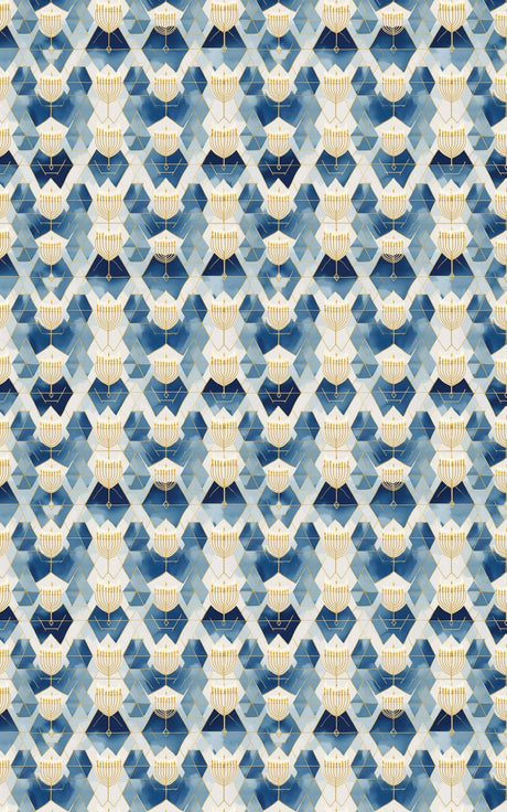 Menorah Dreams and Gilded Beams - London Penny Gift Wrap