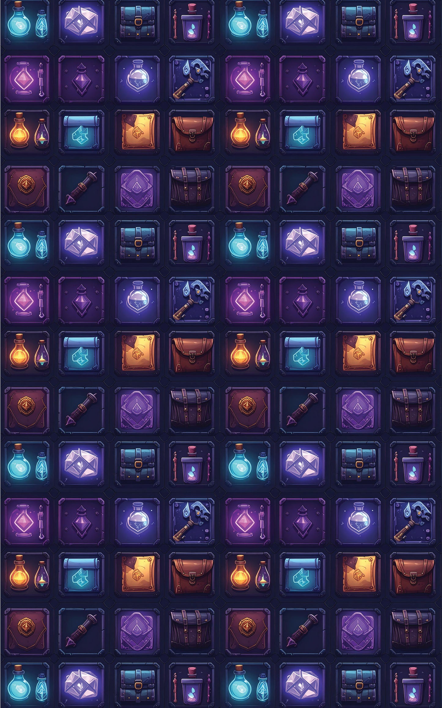 Inventory Relic Grid Wrapping Paper