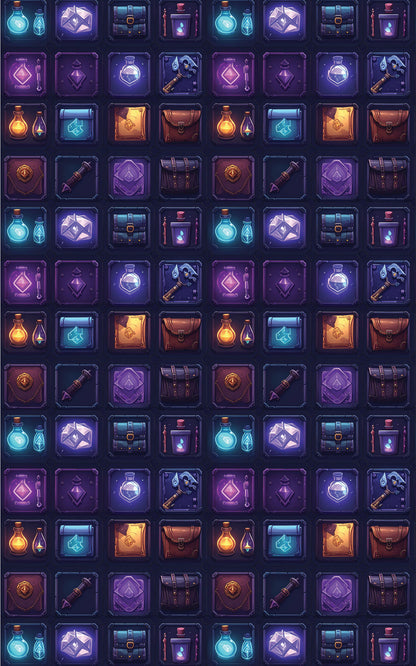 Inventory Relic Grid Wrapping Paper
