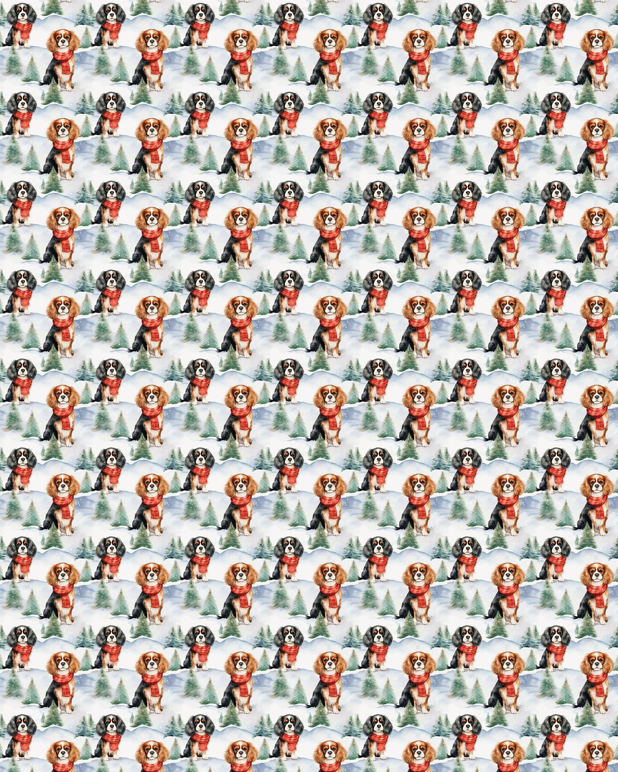 Cavalier King Christmas Sherpa Blanket - London Penny Gift Wrap