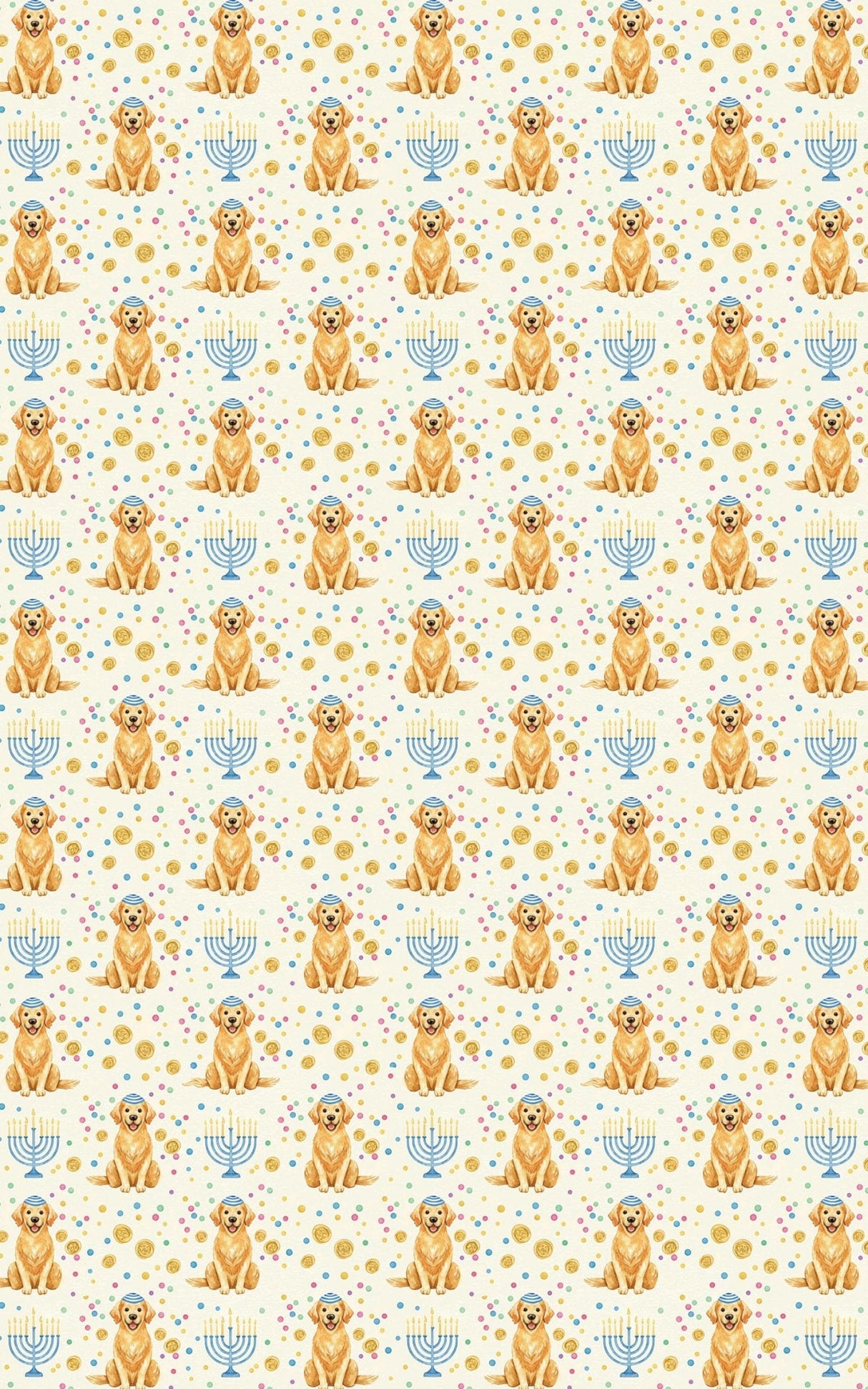 Golden Hanukkah Joy - London Penny Gift Wrap