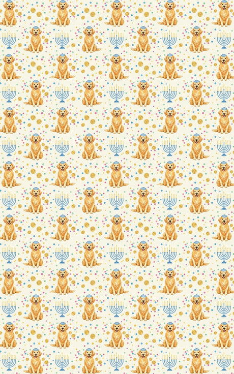 Golden Hanukkah Joy - London Penny Gift Wrap