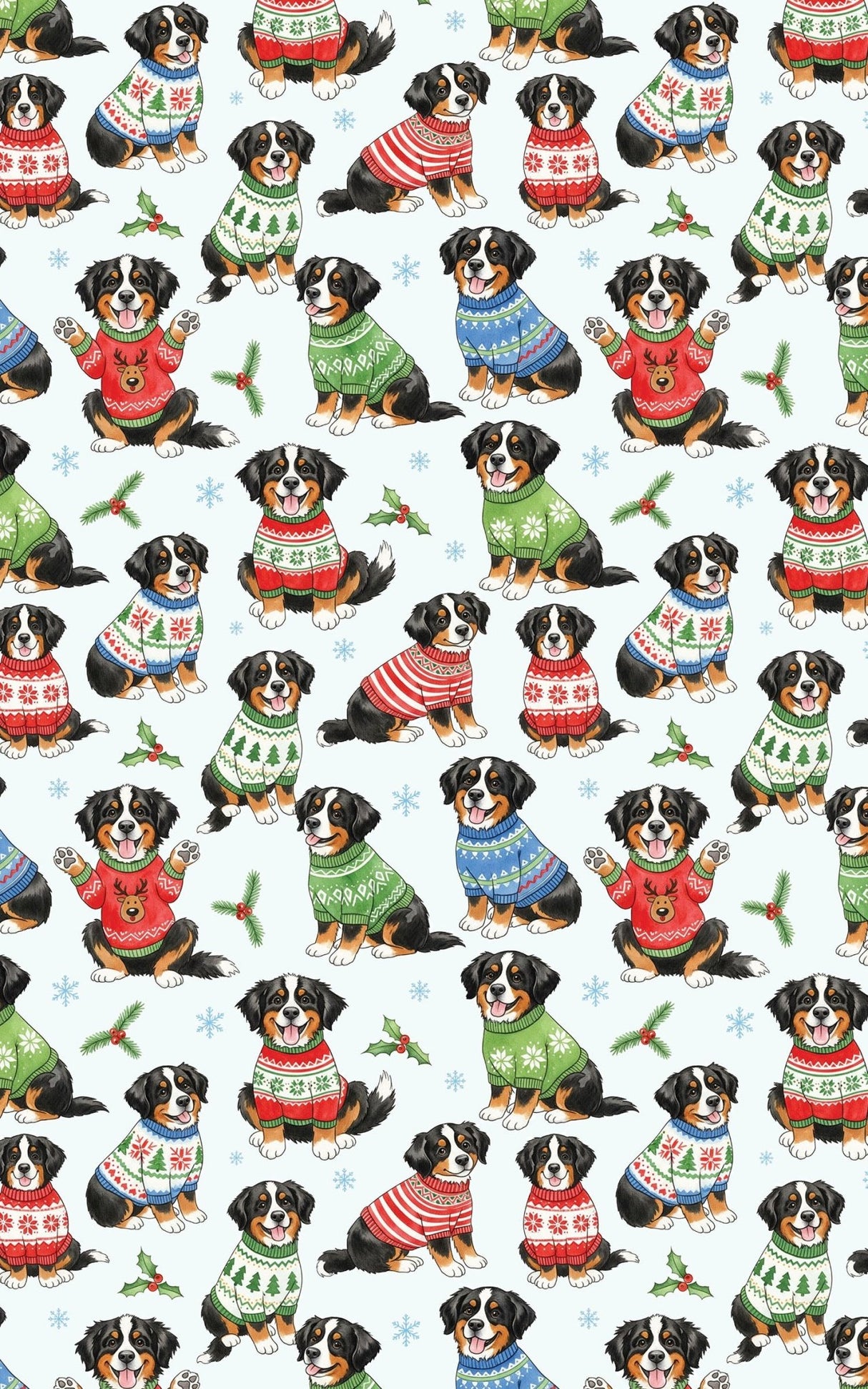 Bernese Mountain Dog Holiday Sweaters - London Penny Gift Wrap