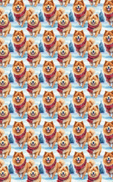 Snowy Chow Stroll - London Penny Gift Wrap