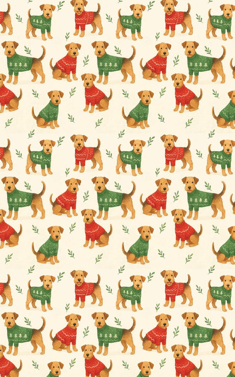 Airedale Terrier Holiday Sweaters - London Penny Gift Wrap