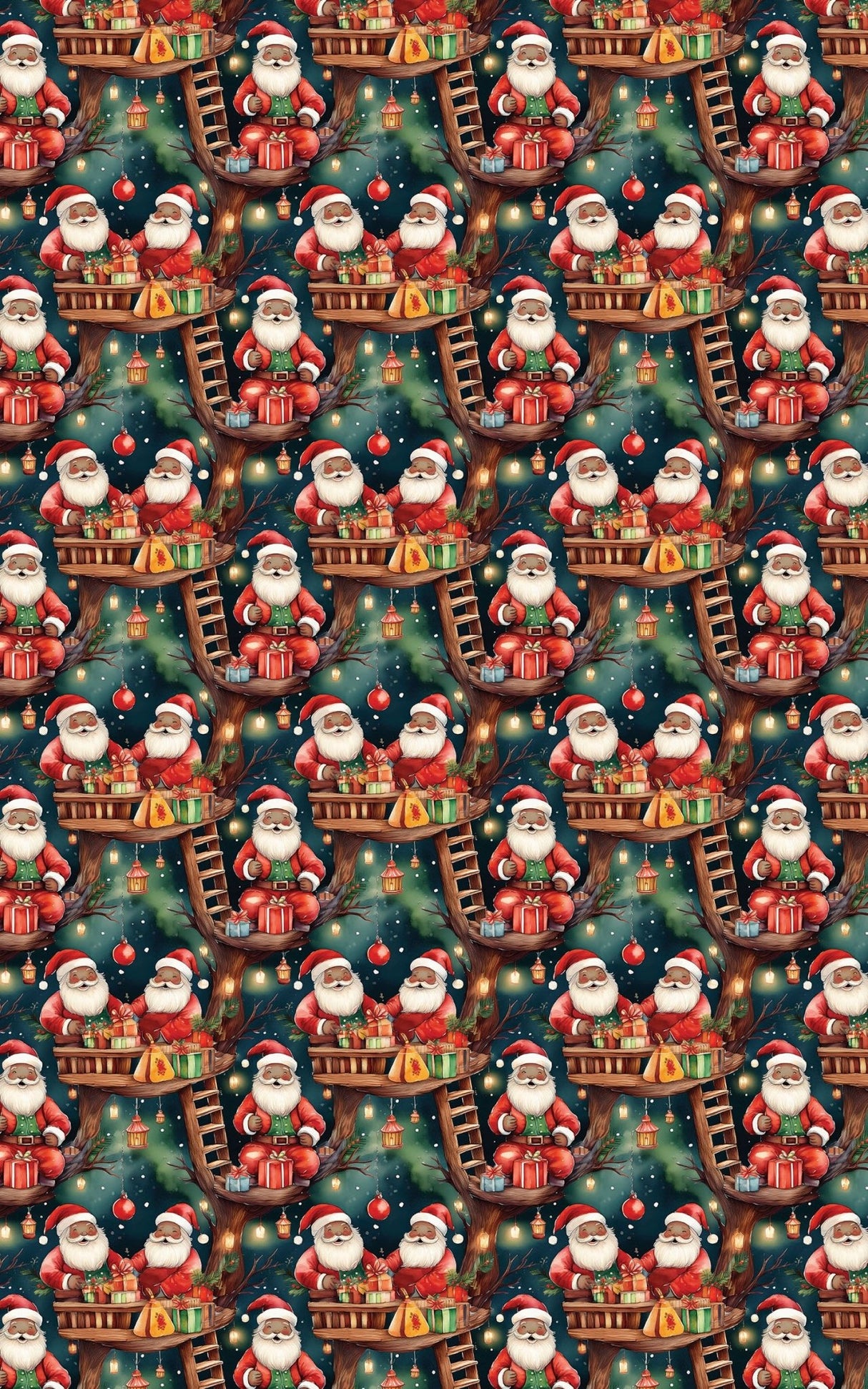 Treehouse Santa Magic - London Penny Gift Wrap