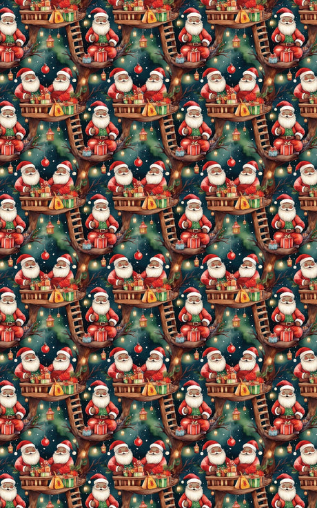 Treehouse Santa Magic - London Penny Gift Wrap