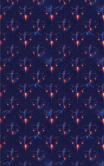 Stellar Drone Swarm Field Wrapping Paper