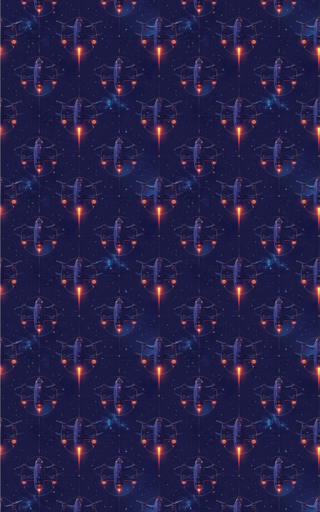 Stellar Drone Swarm Field Wrapping Paper - London Penny Gift Wrap