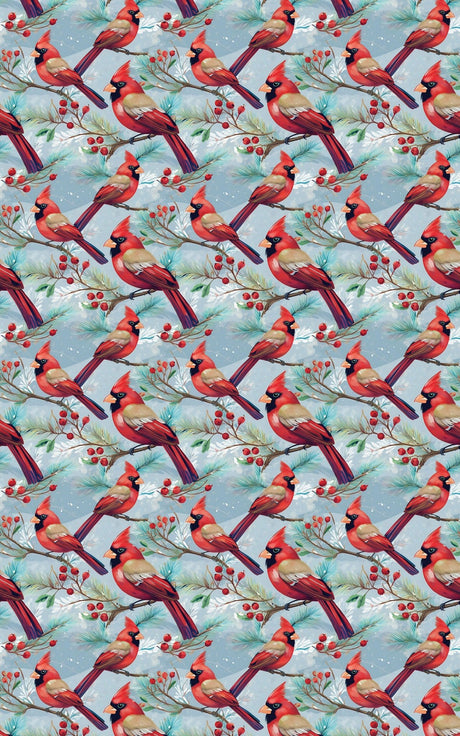 Holly & Pine Cardinal - London Penny Gift Wrap