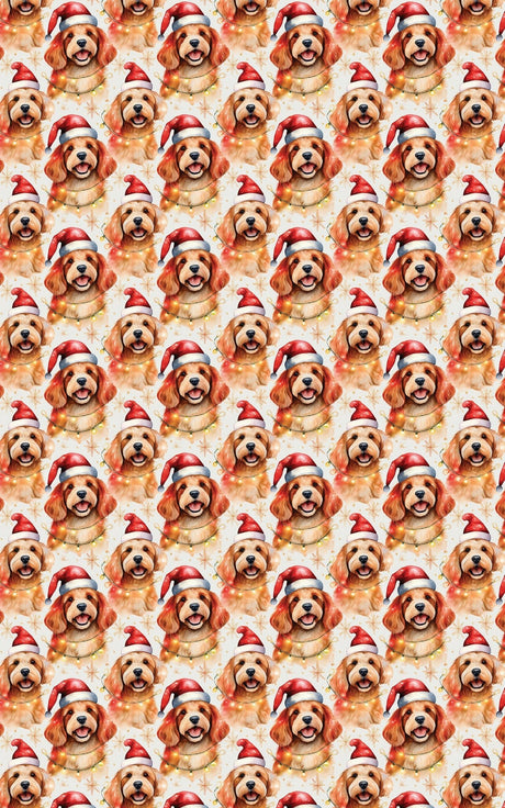 Twinkling Cavapoo Holiday - London Penny Gift Wrap