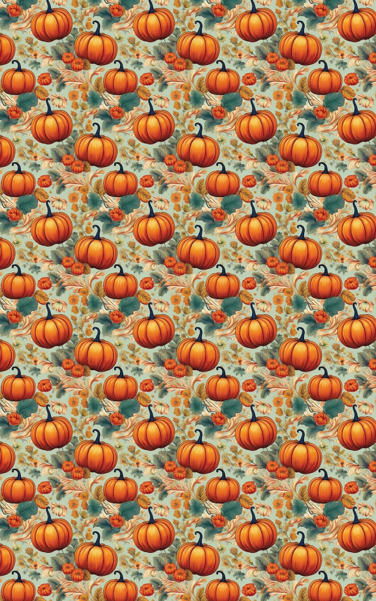 Harvest Pumpkins Toile - London Penny Gift Wrap