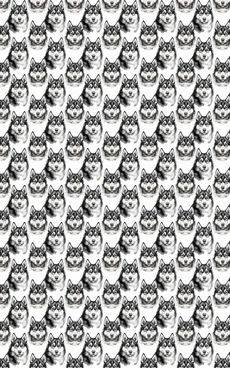 Snow Trails & Husky Tails - London Penny Gift Wrap