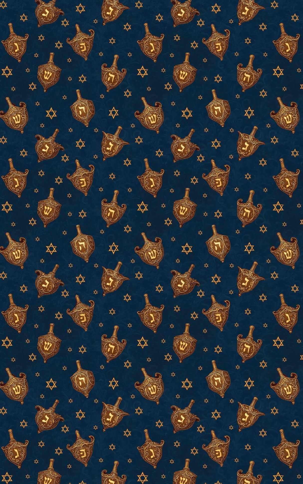 Gilded Dreidels - London Penny Gift Wrap