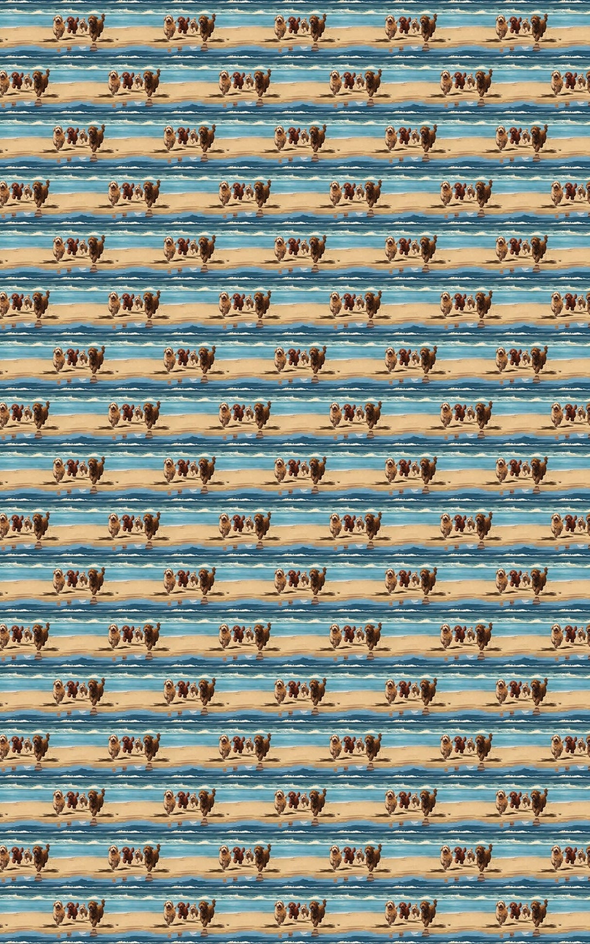 Seaside Doodle Dash - London Penny Gift Wrap