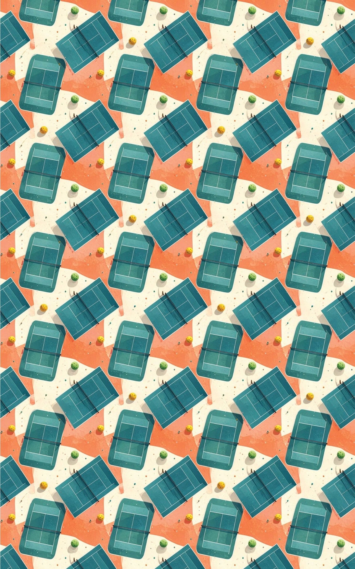 Sunlit Resort Courts Wrapping Paper - London Penny Gift Wrap