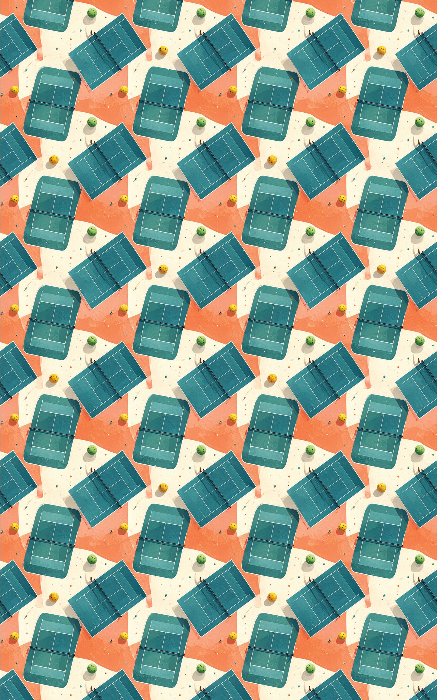 Sunlit Resort Courts Wrapping Paper