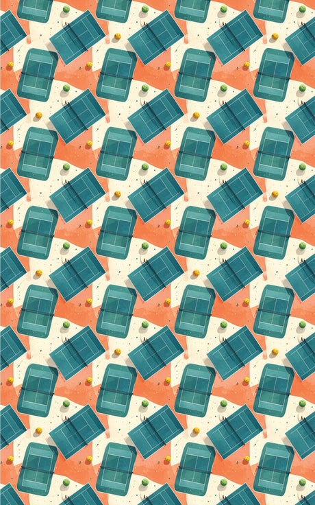 Sunlit Resort Courts Wrapping Paper - London Penny Gift Wrap