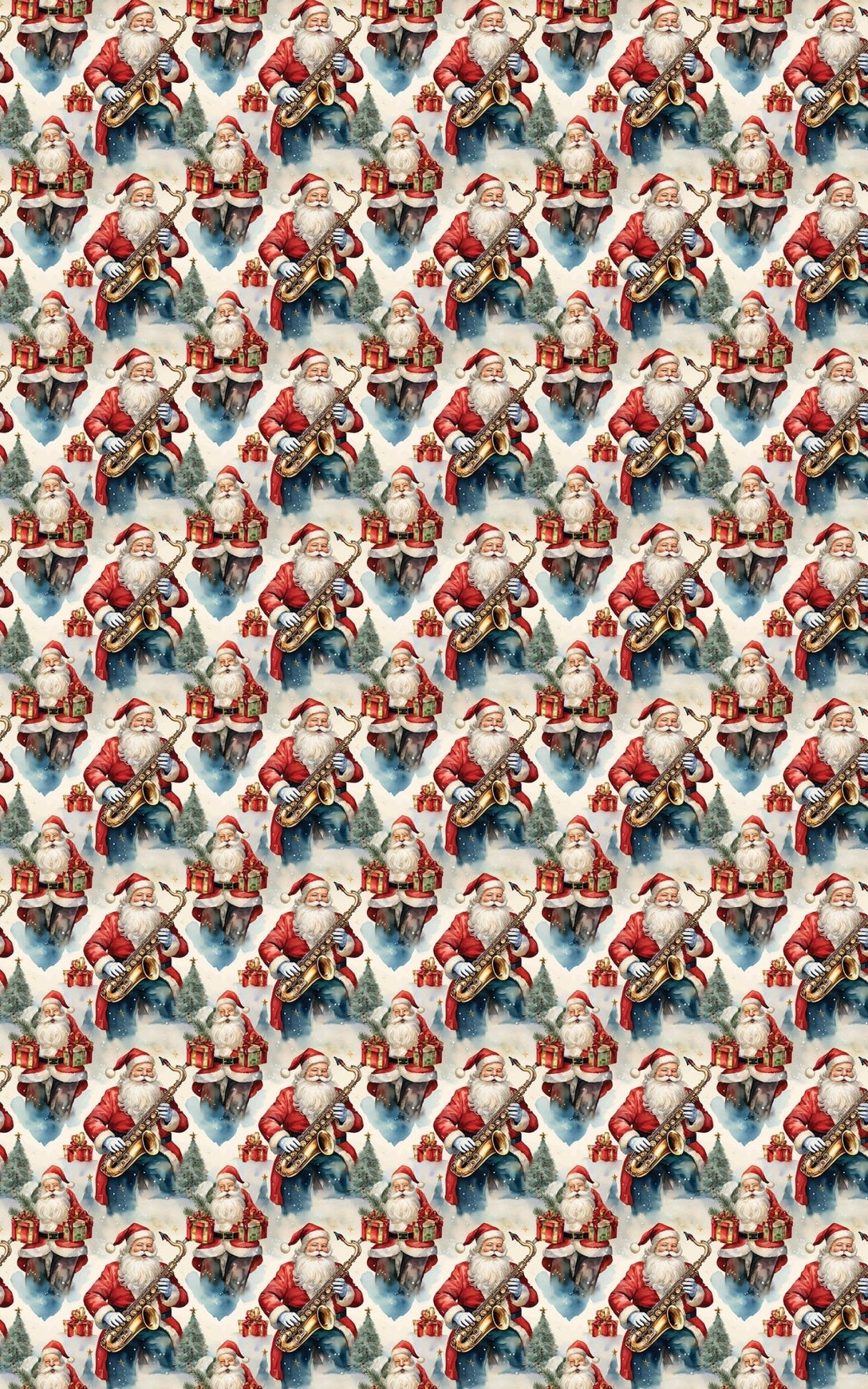 Sax Santa - London Penny Gift Wrap