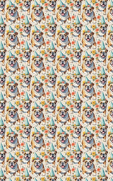 English Bulldog Garden Party - London Penny Gift Wrap
