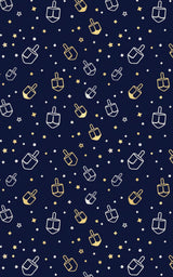 Dreidel Dots - London Penny Gift Wrap