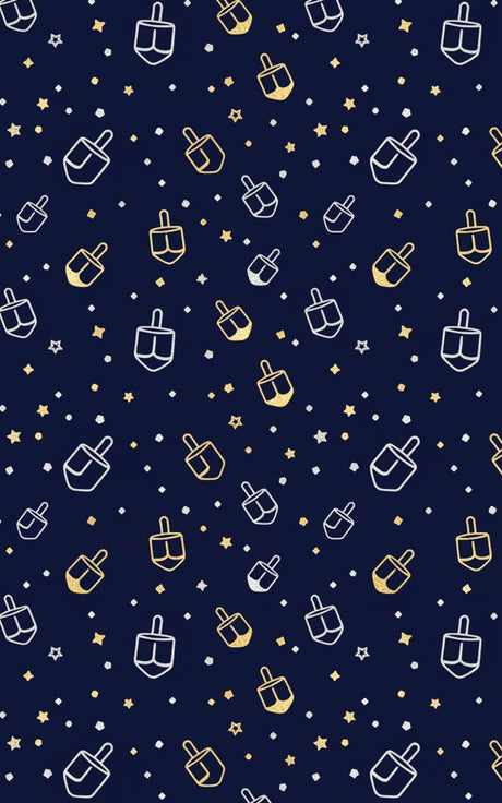 Dreidel Dots - London Penny Gift Wrap