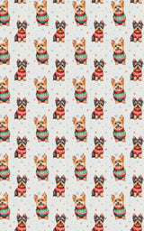 Yorkie Holiday Sweaters - London Penny Gift Wrap