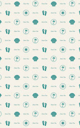 Travel Stamps Island Time - London Penny Gift Wrap
