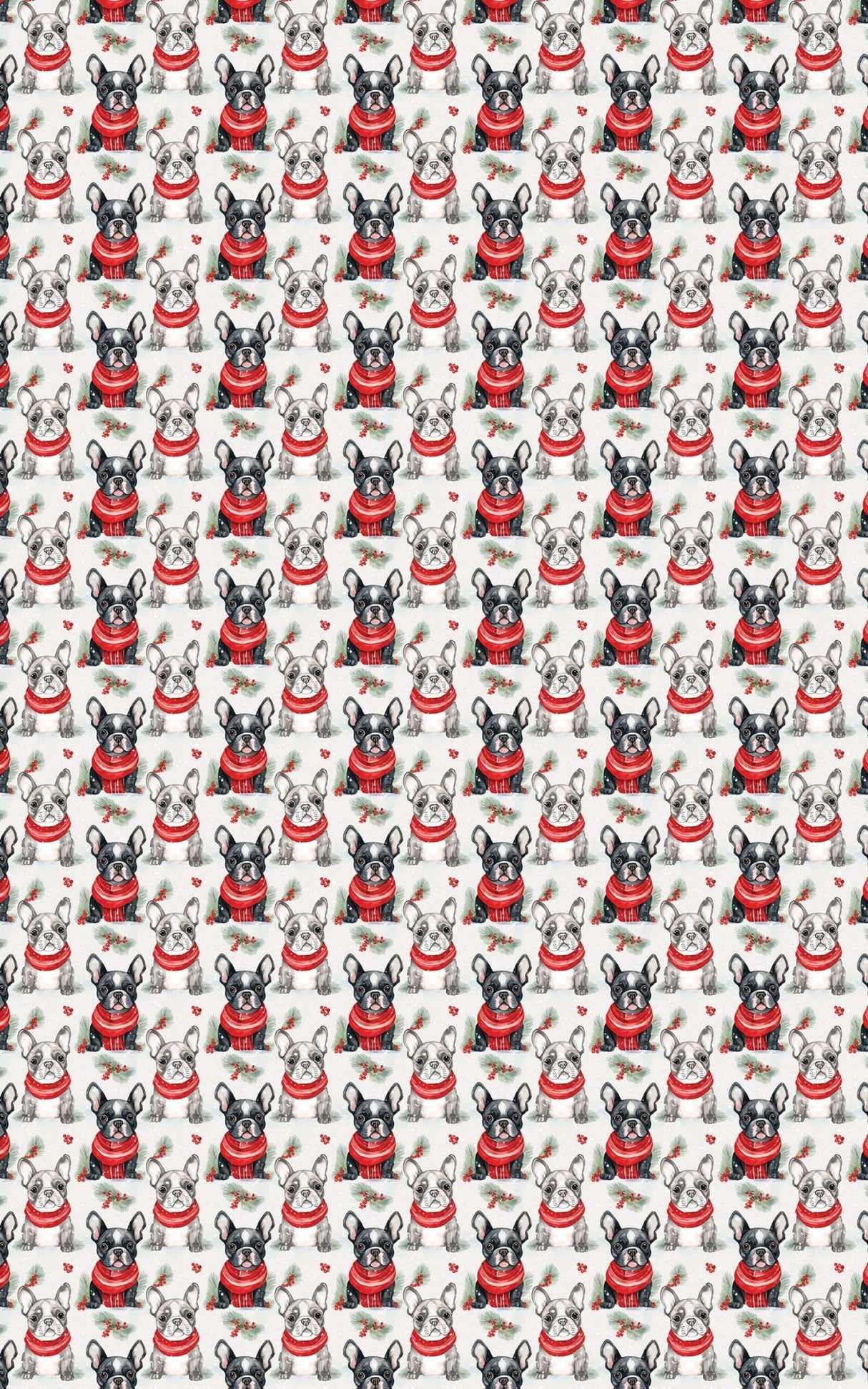 Frosty Frenchies - London Penny Gift Wrap