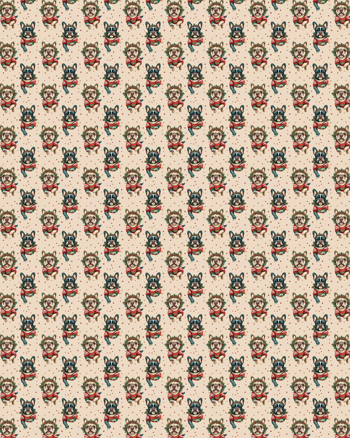 Frenchies Holiday Sweaters Sherpa Blanket - London Penny Gift Wrap