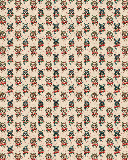 Frenchies Holiday Sweaters Sherpa Blanket