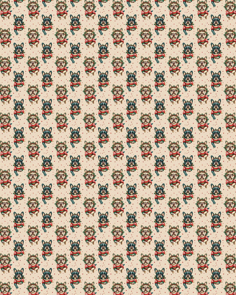 Frenchies Holiday Sweaters Sherpa Blanket - London Penny Gift Wrap
