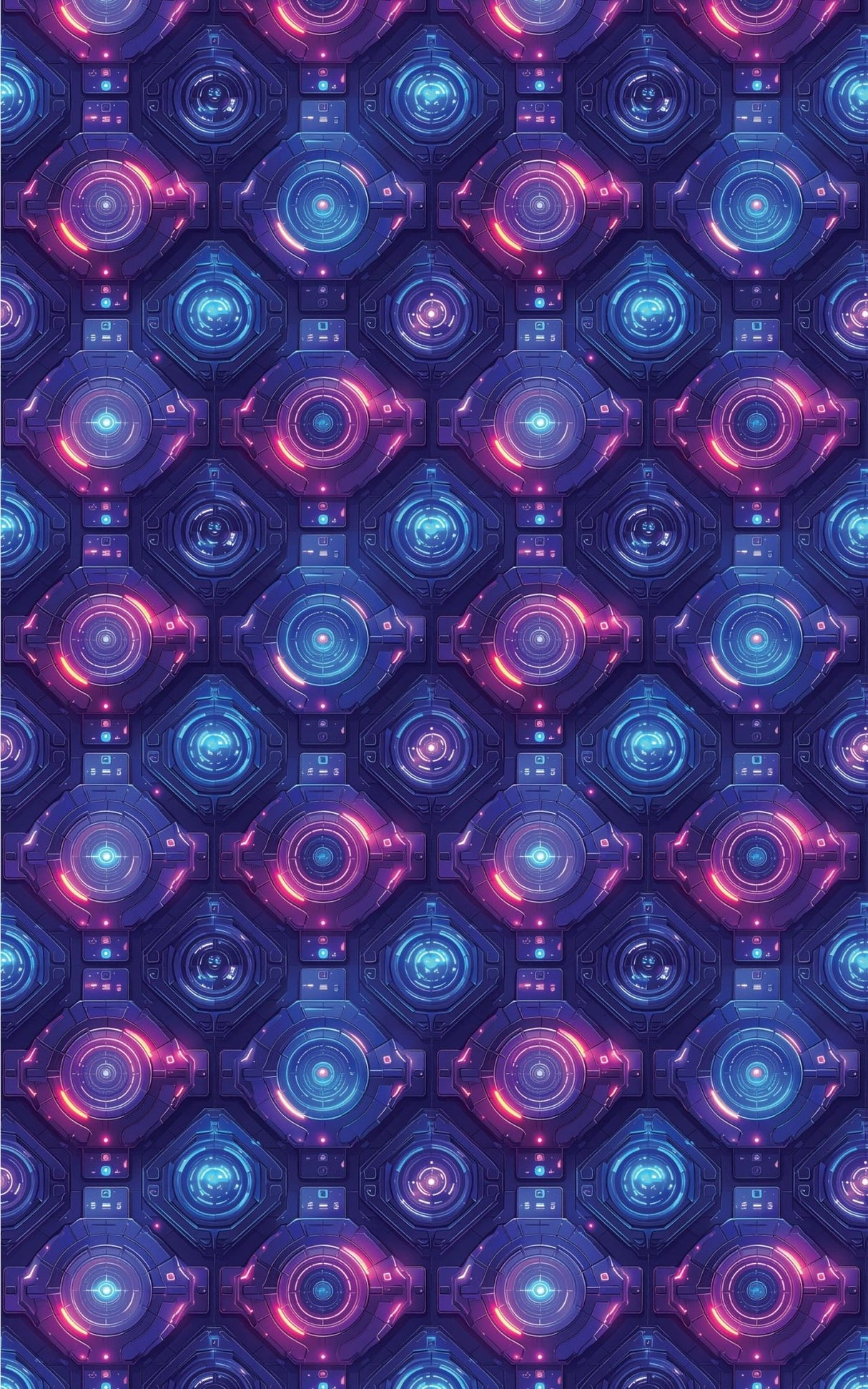 Cyber Spaceship UI Tech Wrapping Paper - London Penny Gift Wrap