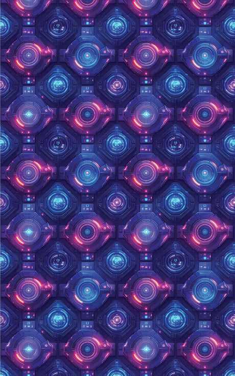 Cyber Spaceship UI Tech Wrapping Paper - London Penny Gift Wrap