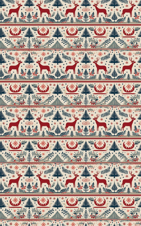 Folk Antlers - London Penny Gift Wrap