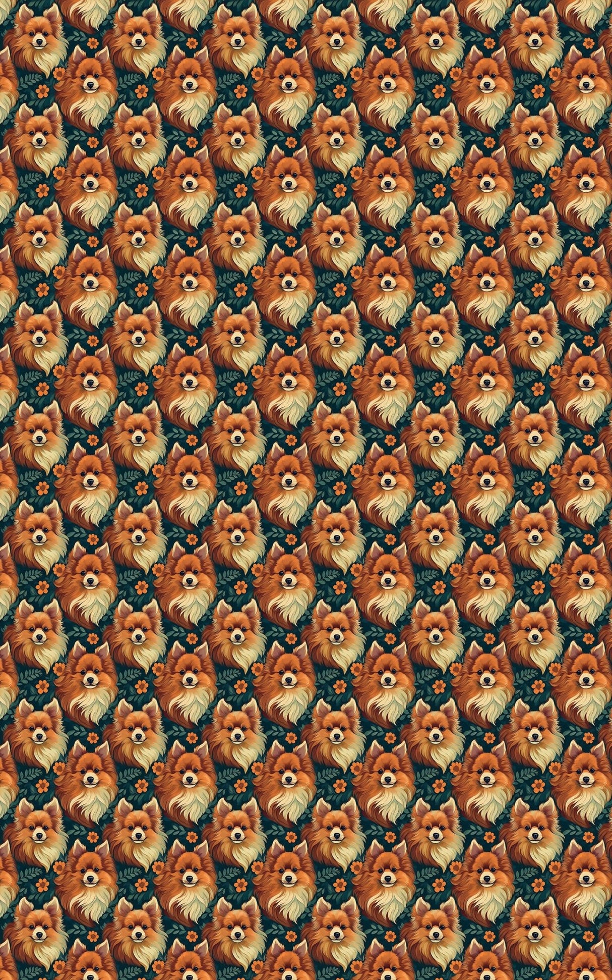 Pom-tastic Pomeranian Patterns - London Penny Gift Wrap
