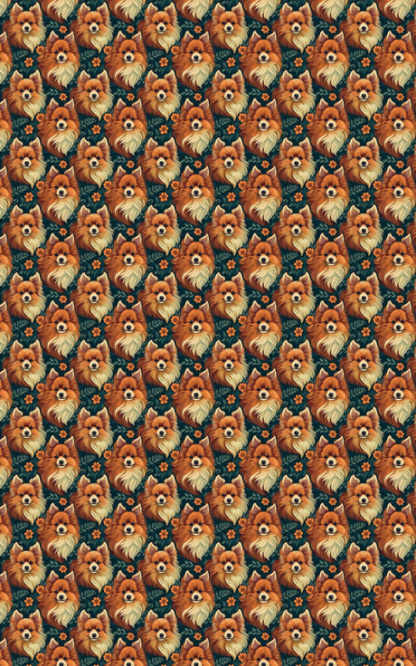 Pom-tastic Pomeranian Patterns - London Penny Gift Wrap