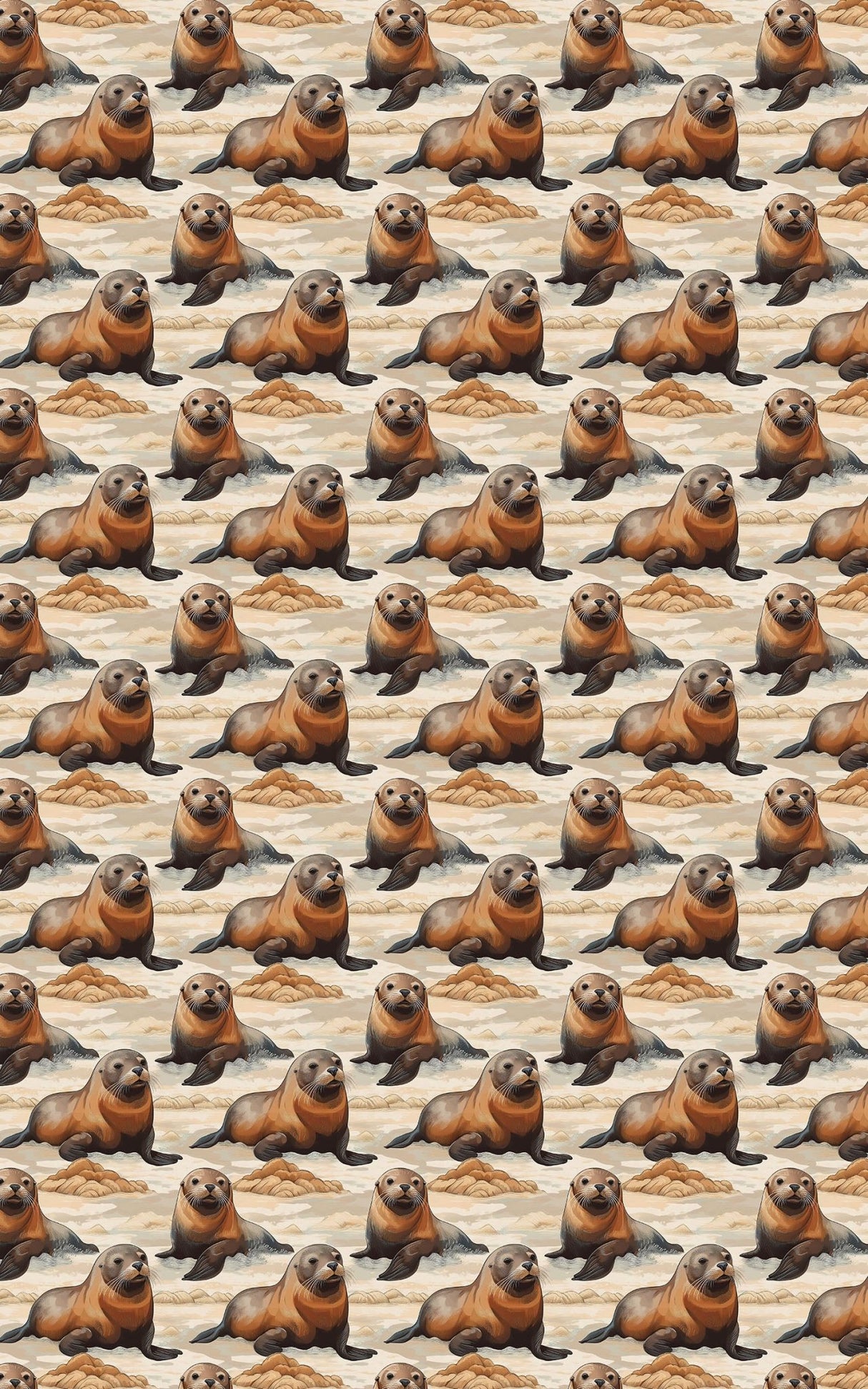 Safari Stroll: Sea Lion - London Penny Gift Wrap