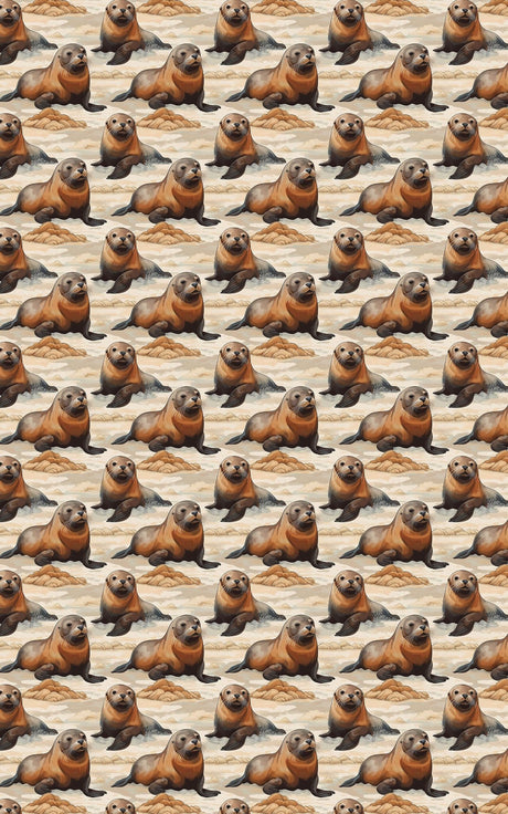 Safari Stroll: Sea Lion - London Penny Gift Wrap