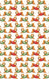 Shiba in Holiday Motion - London Penny Gift Wrap