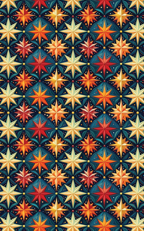 Midnight Gold Starburst - London Penny Gift Wrap