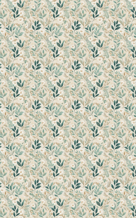 Soft Sage Blooms - London Penny Gift Wrap