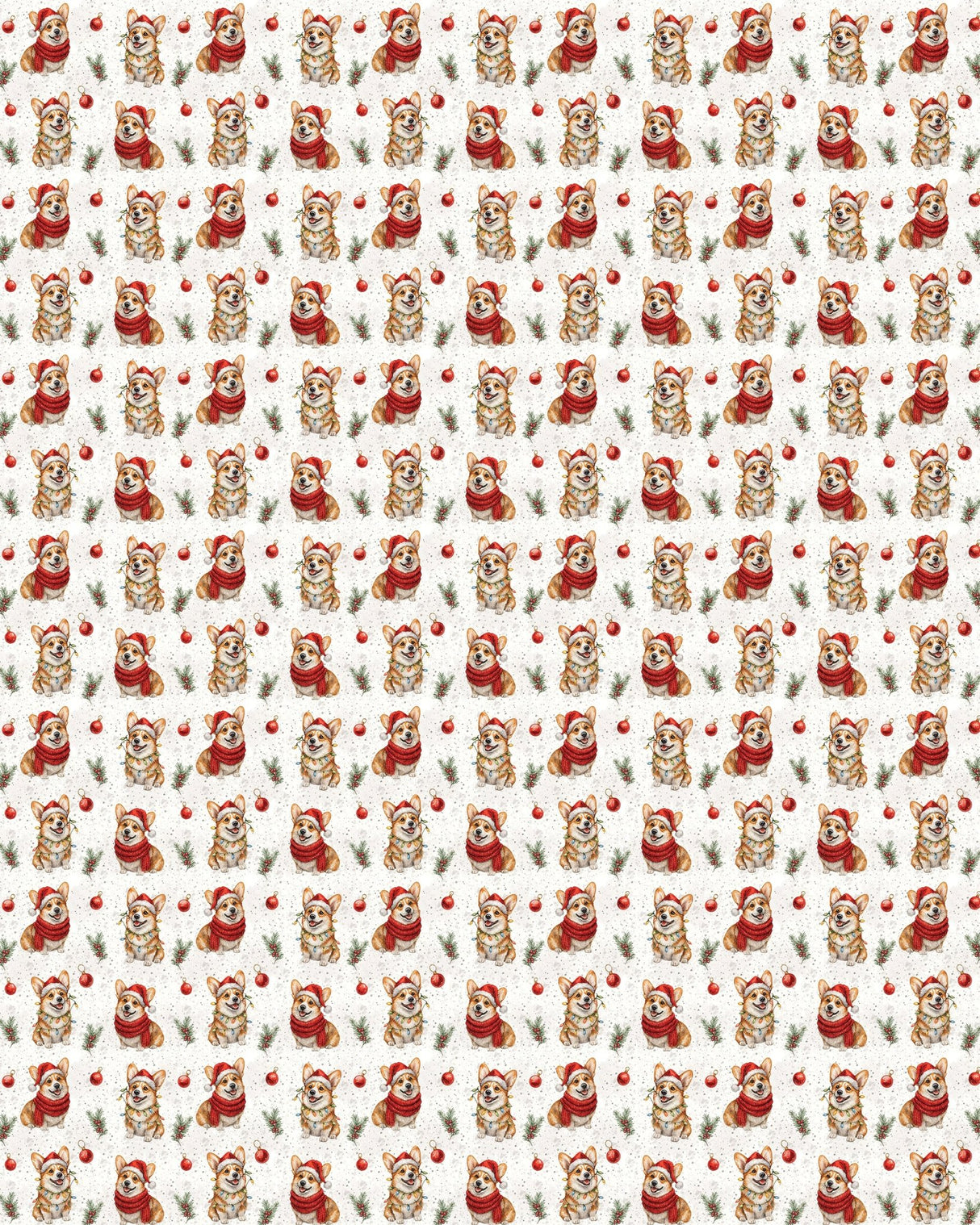 Mistletoe Morning Corgi Sherpa Blanket - London Penny Gift Wrap