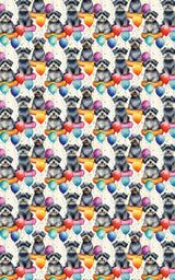 Mini Schnauzer Birthday Balloons - London Penny Gift Wrap